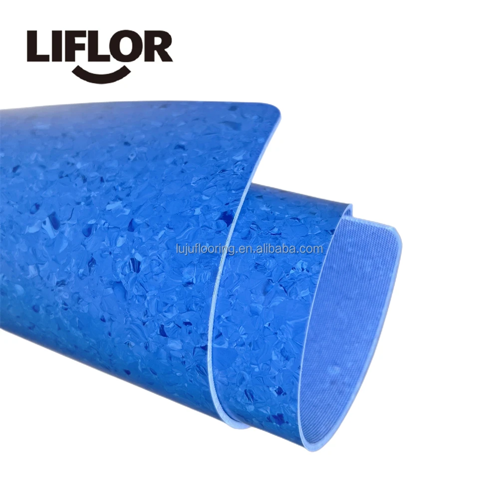 Hospital School Library Commercial Use Flooring Luxury PVC Flooring Roll Homogeneous Flooring Rolls