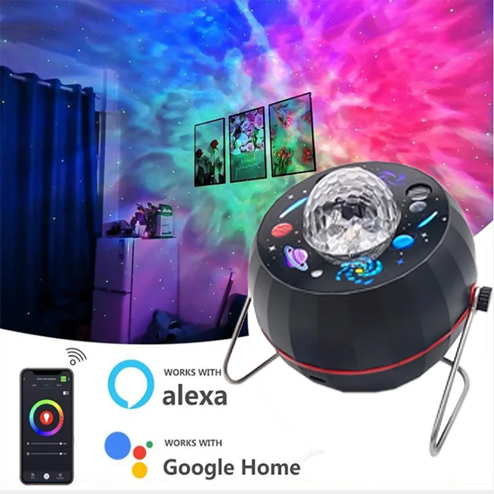 
Star Projector for Bedroom Game Rooms Home Theatre Night Light Ambiance Tuya Smart Control 