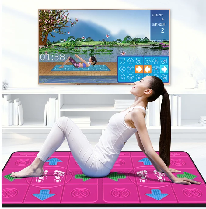 Electronic Carpet Rhythm Game Toys Anime Household Kids TV Dance Mat Light-Up Blanket