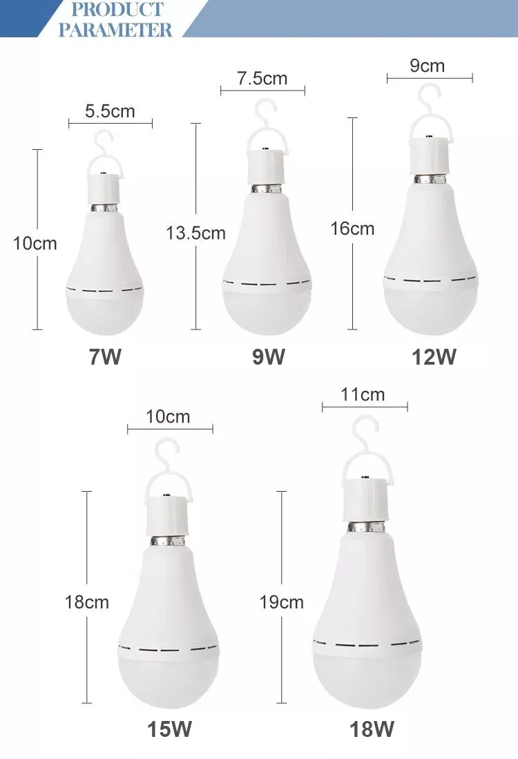 12W AC DC led bulb raw material rechargeable bulb skd / ckd emergency bulb