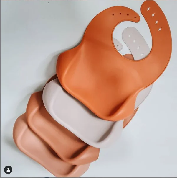 BPA FREE Silicone Waterproof Baby Soft Bibs Toddler Kids Adjustable Easy Clean Feeding Apron Saliva Bibs