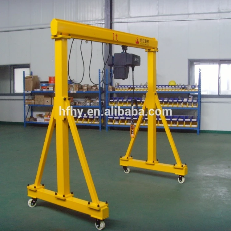 small portable gantry crane 500kg 6m with hoist