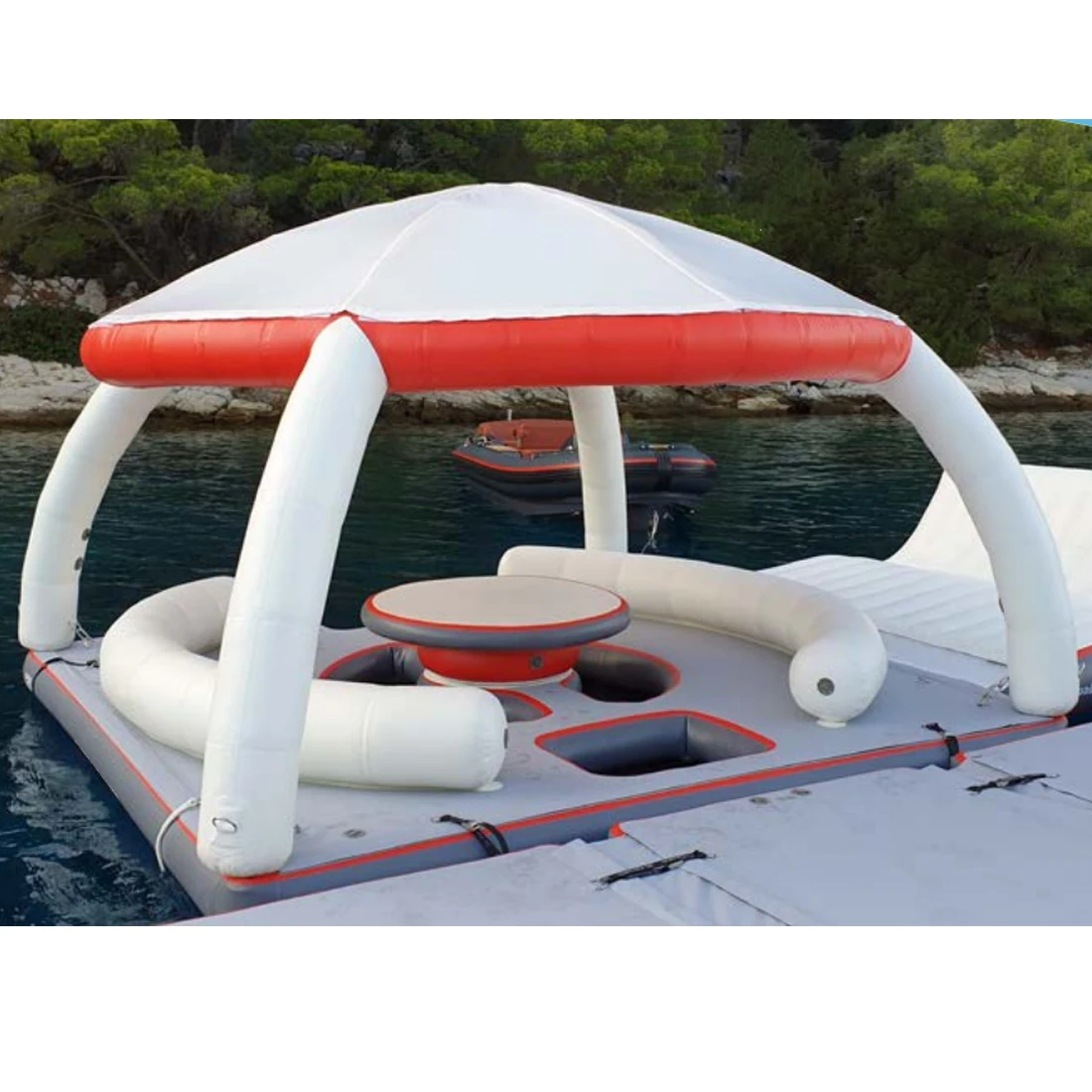 Inflatable Water Floating Sofa Toys Inflatable Water Floating Island Lounge