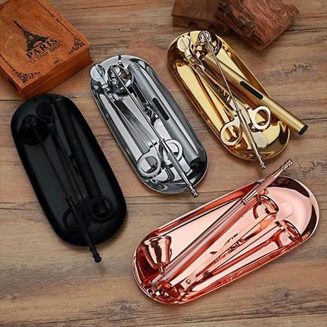 Безопасный Бронзовый фитиль из нержавеющей стали триммер на заказ/соломинка/автоматическая Зажигалка/ножницы для фитиля свечи набор для ухода за свечой с логотипом