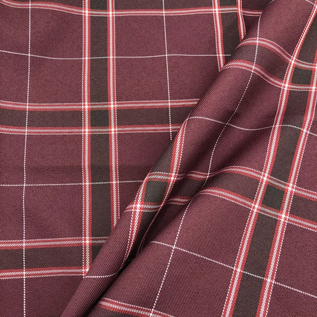 Factory direct JK plaid 100%polyester tartan fabric for school uniform skirt