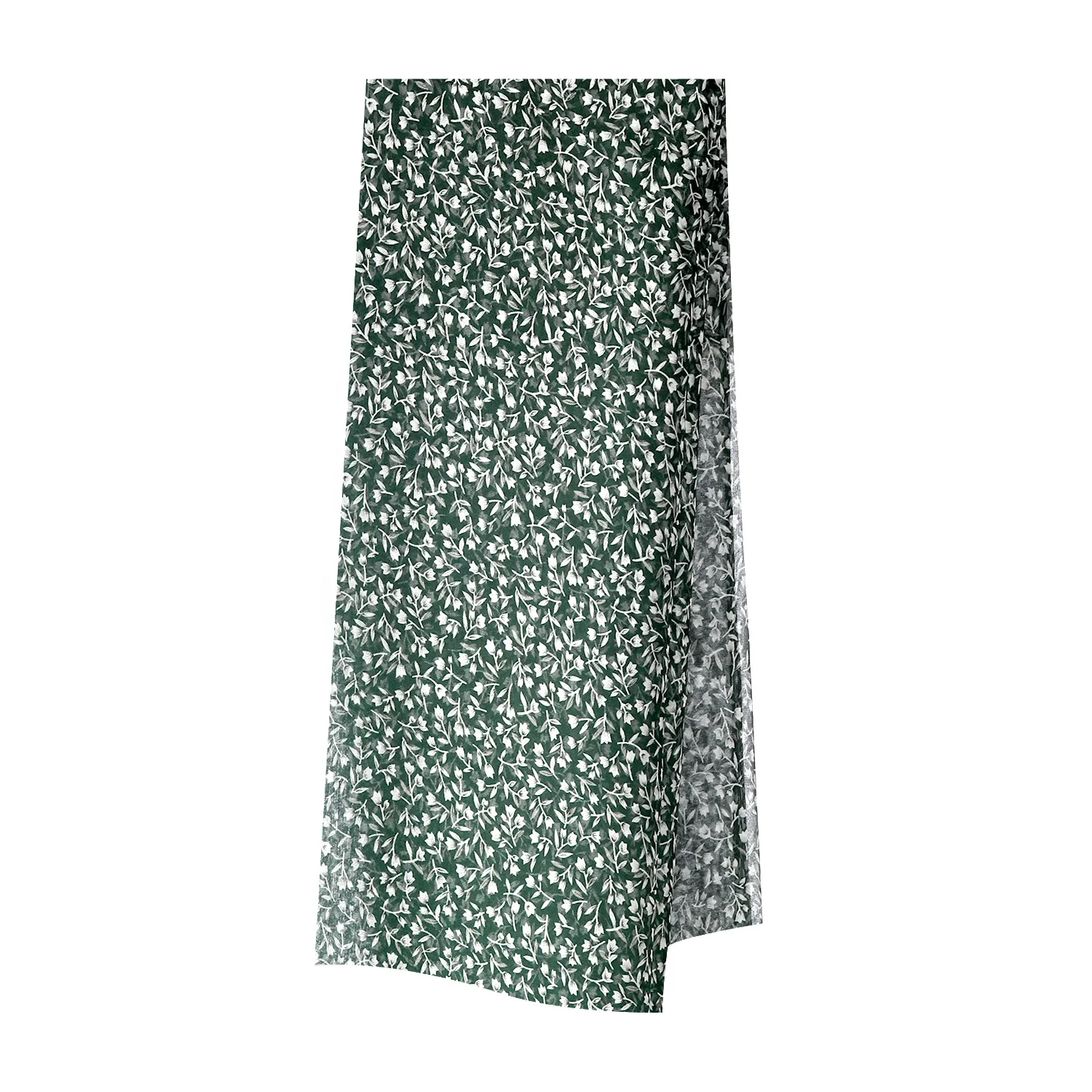 
2021 New Design Miniature Flowers 100% Silk Georgette Fabric dress women muffle scarf designer print textile 