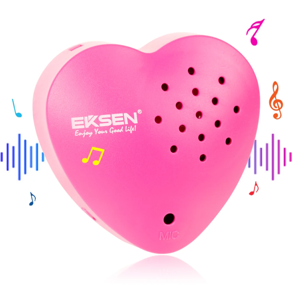 Heart Shaped Voice Recorder Voice Box Mini for Speak Recordable Buttons for Kids 30 Seconds Sound Box for Stuffed Animal Dolls