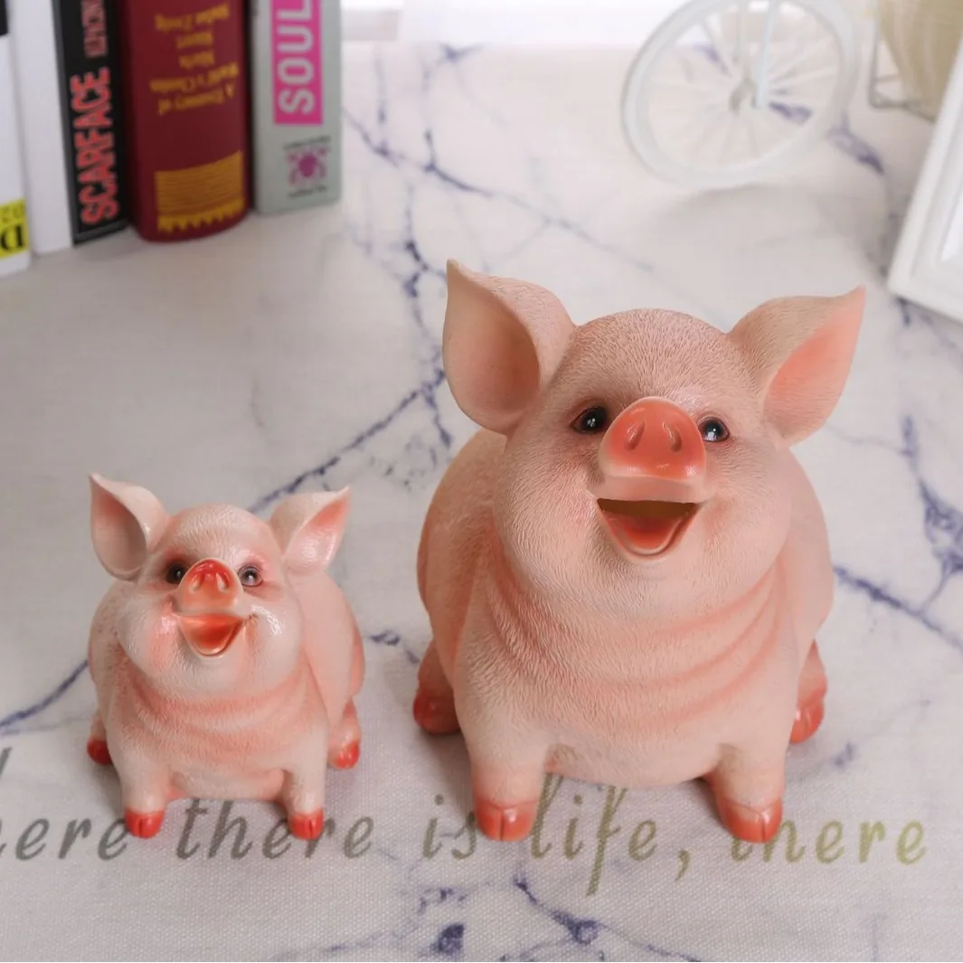 Pink Pig Dog Shaped Birthday Gift Coin Bank Children Money Saving Box Household Decoration Cartoon Piggy Bank