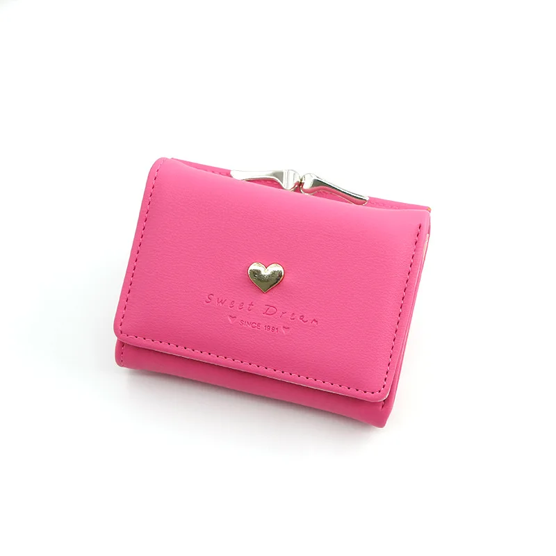 Wholesale Hot Selling Korean Style New Women Short Zipper Buckle Cute Carton Simple Girls Wallet