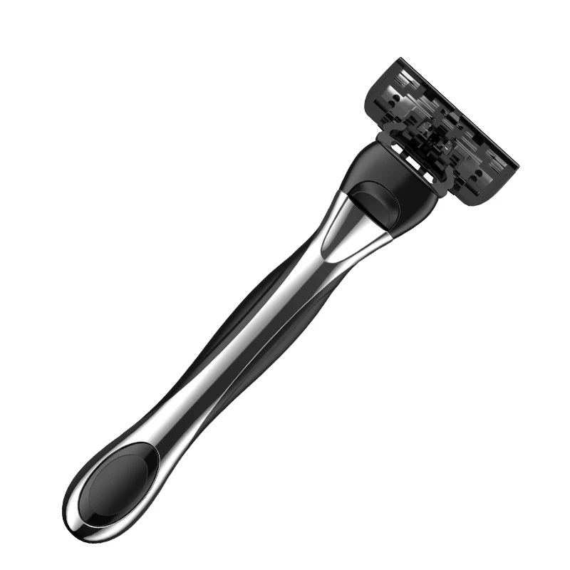 Female shaving razor high quality with four blades metal comfortable handle system razor