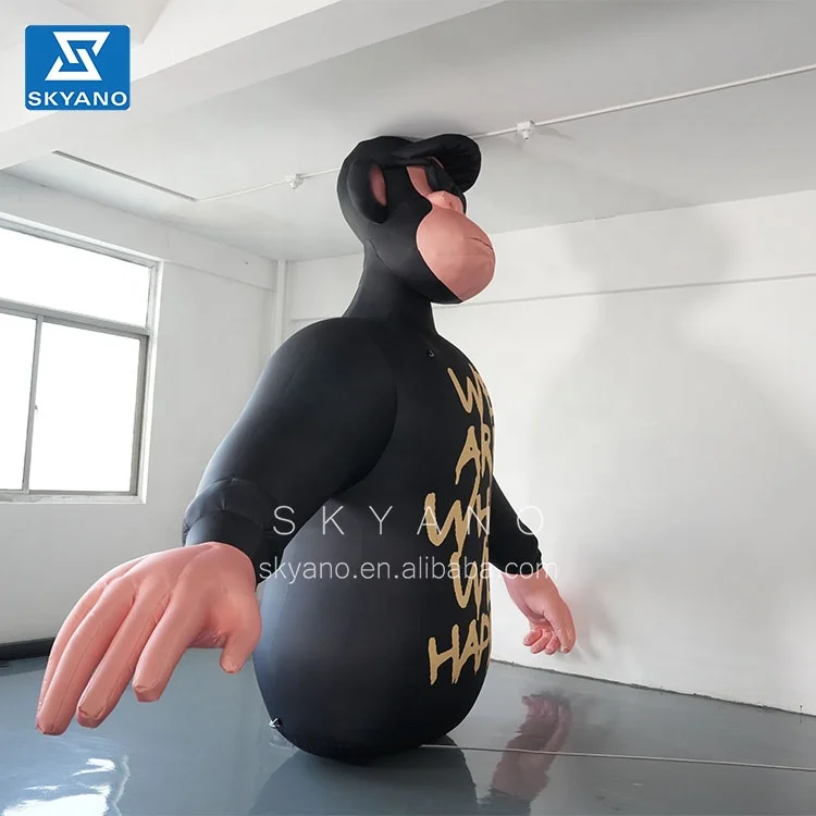 Giant Inflatable Black Gorilla Orangutan monkey inflatable cartoon sculpture Inflatable mascot customization