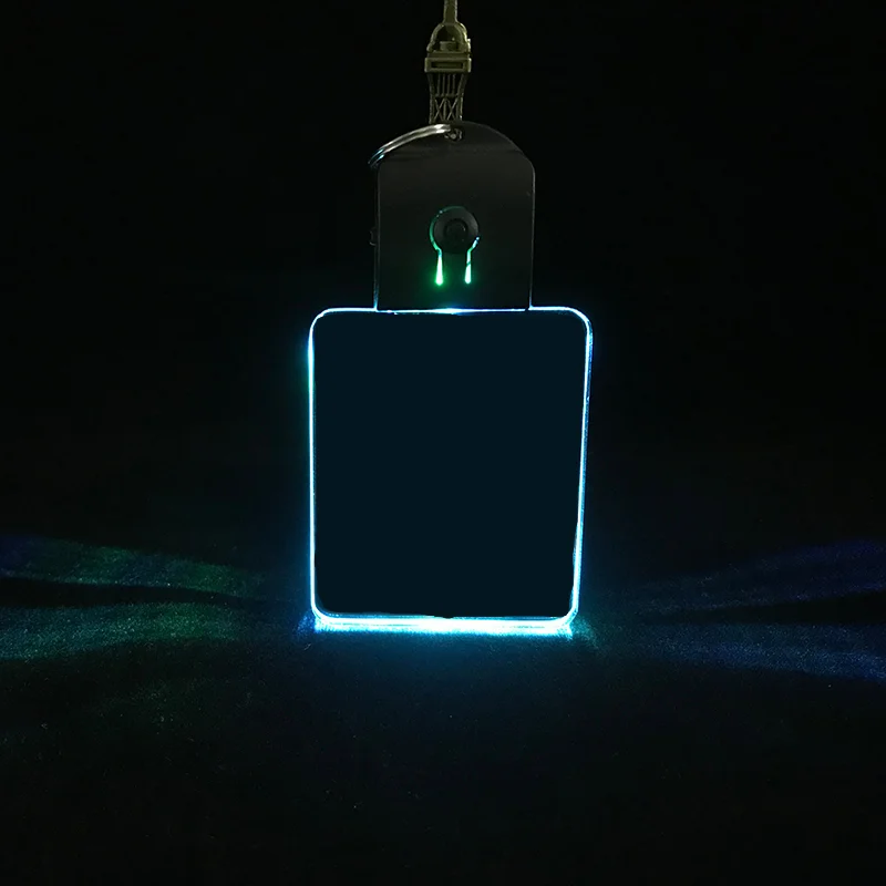 Factory wholesale Custom Logo 7 Colors Display Glitter Clear Blank Acrylic Keychain for DIY Make Your Own Anime Key Chain