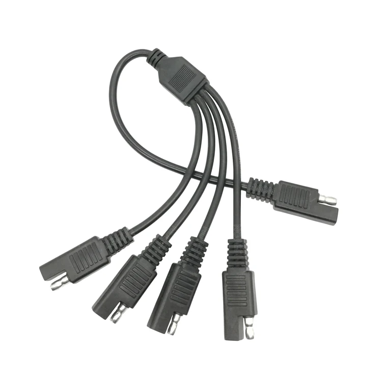 12V SAE Disconnect Quick 2pin Charger 1 to 2 3 4  way Splitter Y Type Connector Cable