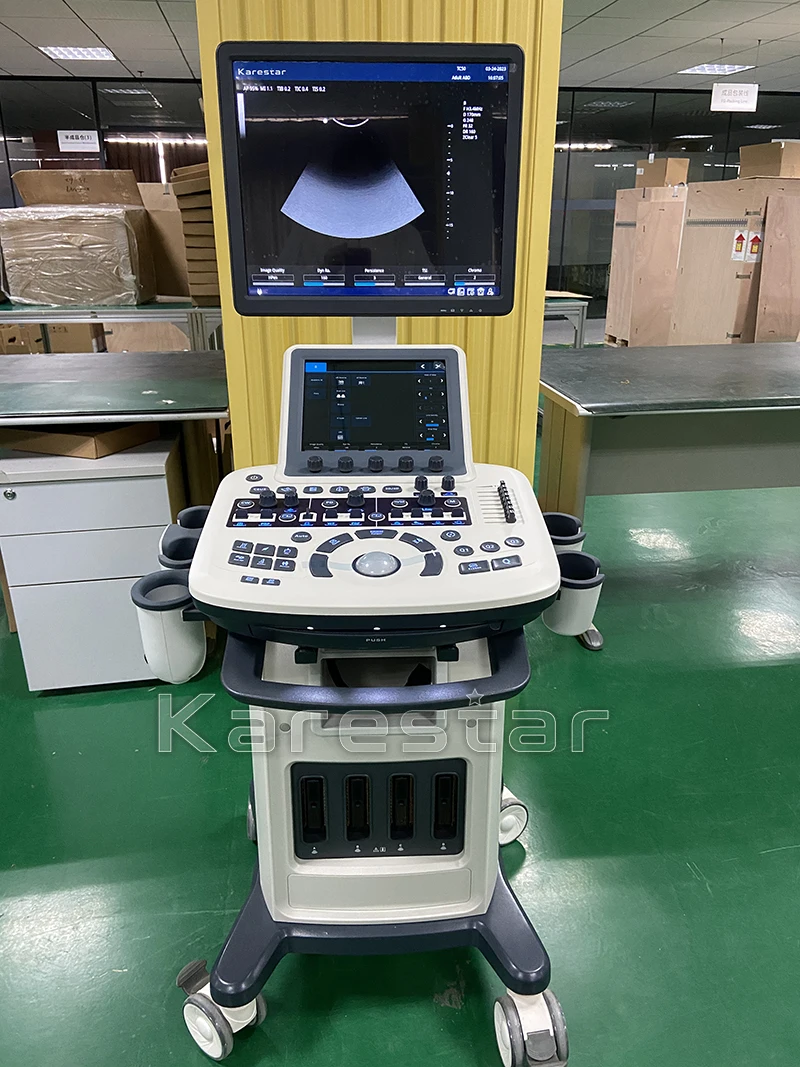 K-AU6 VET trolley ultrasound machine 3D 4D color  Doppler ultrasound manufacturing