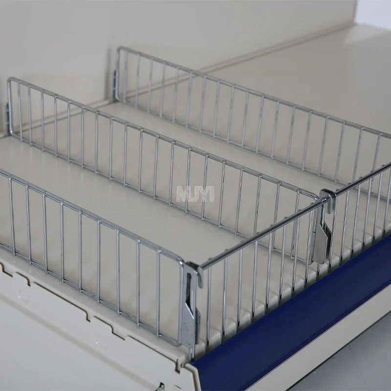 Competitive Price Supermarket Gondola Wire Shelf Front Fence With Chrome Finish