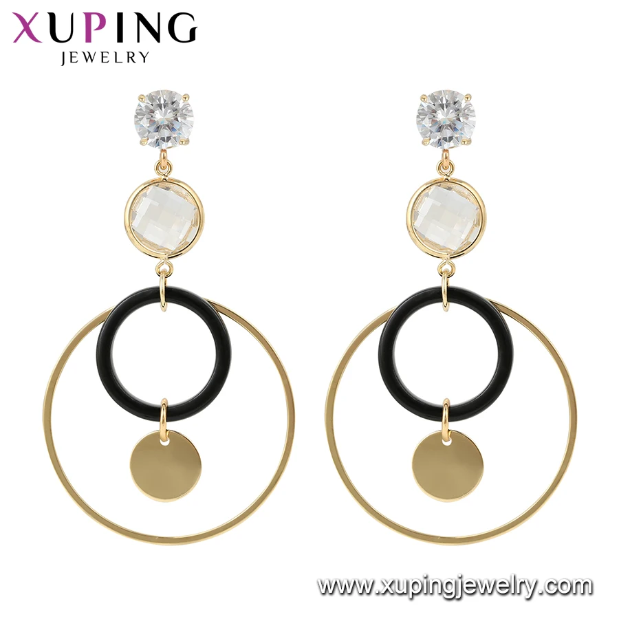 BLE-1058 Xuping модные ювелирные изделия привлекательные 14K позолоченные женские дизайнерские акриловые серьги с подвеской
