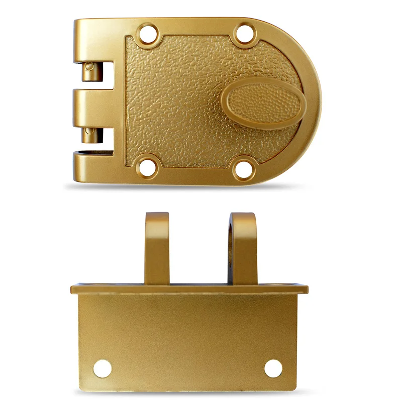 Bronze Jimmy Proof Style Anti-Theft Night Latch Bolt Rim Lock Zinc Cylinder Traditional Antique Gold Finish Brass Deadbolt Lock