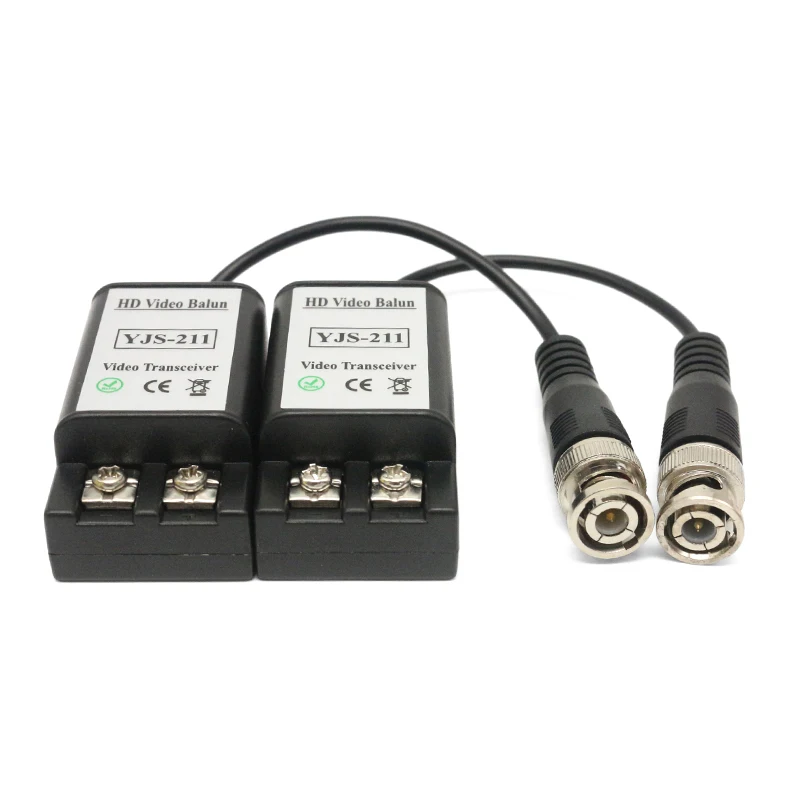 Yellow packing CCTV passive 1 ch video balun 600m factory price For CCTV camera