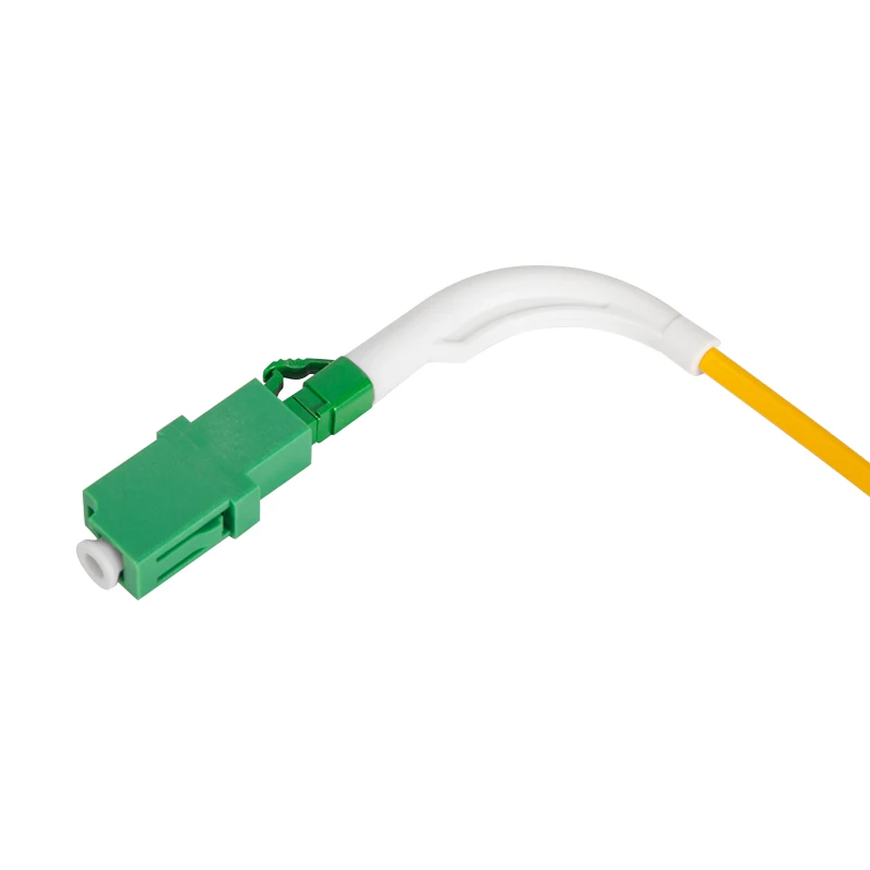 (Angle boot 90 degree   LC/APC to LC/UPC Fibre Patch Cords OD3.0mm Simplex SM G.652D  (LSZH) yellow,3M