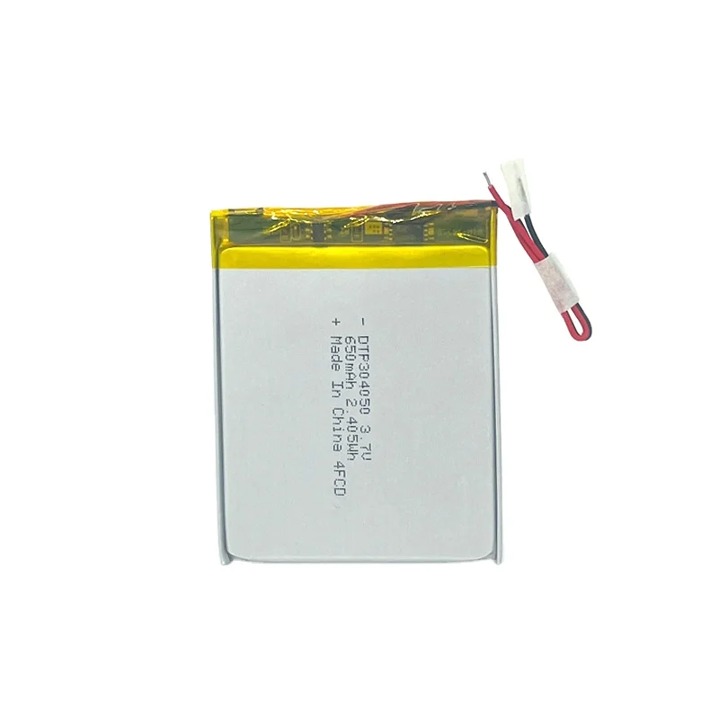 Custom Pouch Li Polymer Battery LiPo 304050 404050 604050 704050 650mAh 3.7V Polymer Lithium Battery USB Rechargeable Bike Light