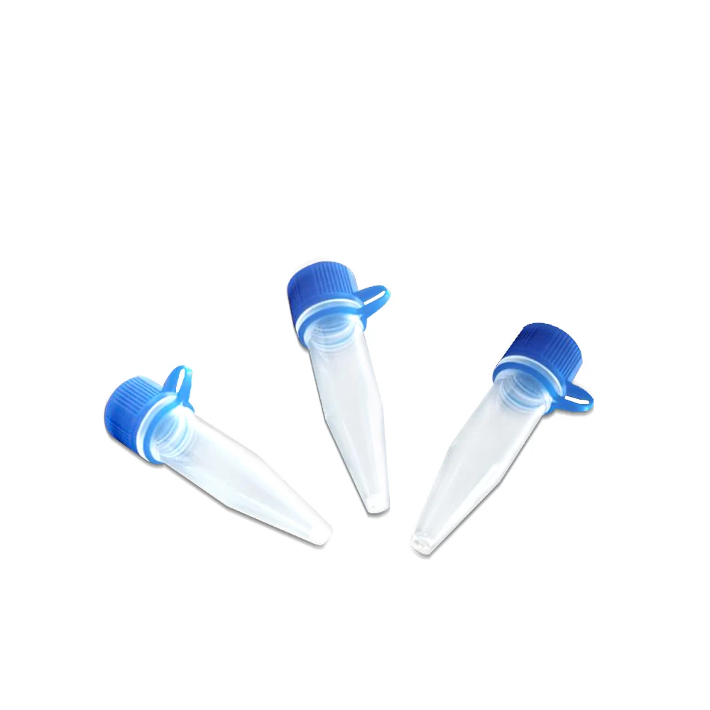 0.5ml 2ml Clear Plastic Microcentrifuge Laboratory Test Tubes Screw Lid PP Micro Conical Centrifuge Tube 1.5ml