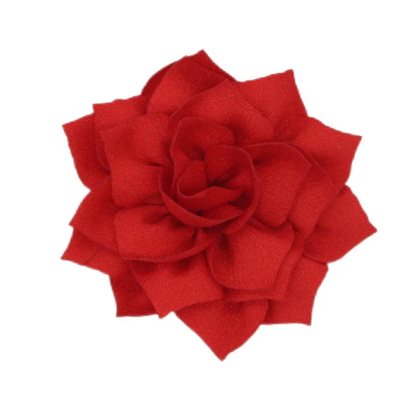 Bunga 7.5cm 2.9inch High Quality Lotus Satin Fabric Artificial Flowers with Pearl Rhinestone Beads for Wedding Bride Bouquet