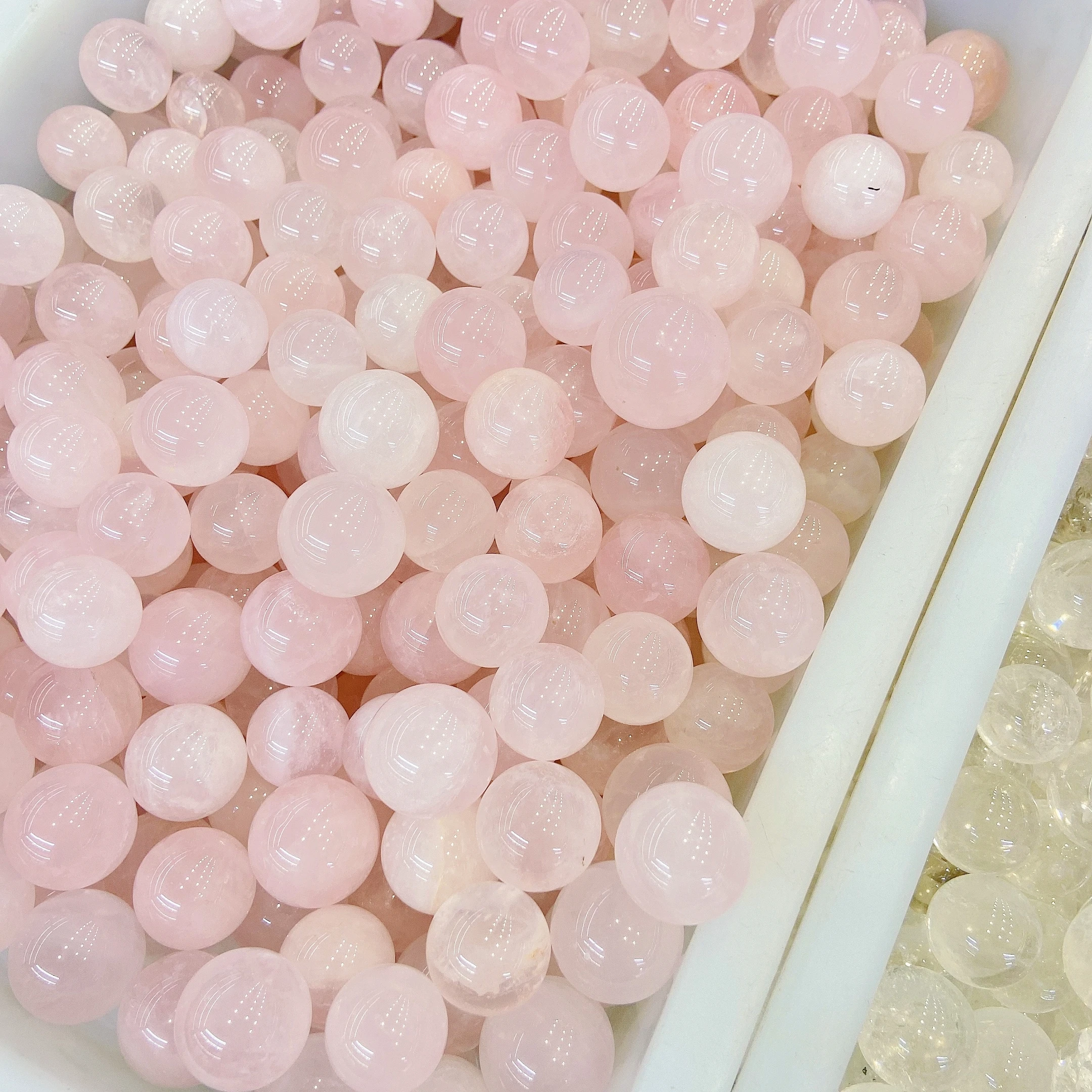 wholesale crystal craft  high quality small rose quartz stone spheres For Home Decoration