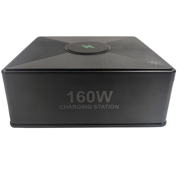 160 Вт зарядная станция 5 портов USB A QC 18S 15 беспроводной C PD 3 0 65 адаптер питания быстрое зарядное устройство
