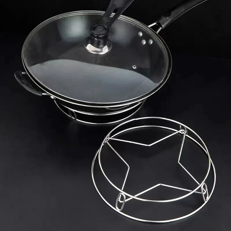 Hot sale household stainless steel cooking utensils steam rack rack pot steamer kitchen cookware round