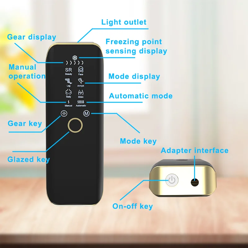 Medical Grade Hair Removal Machine Import Quart Light Tube 999999 Flash time It can Whole body to hair removal at home