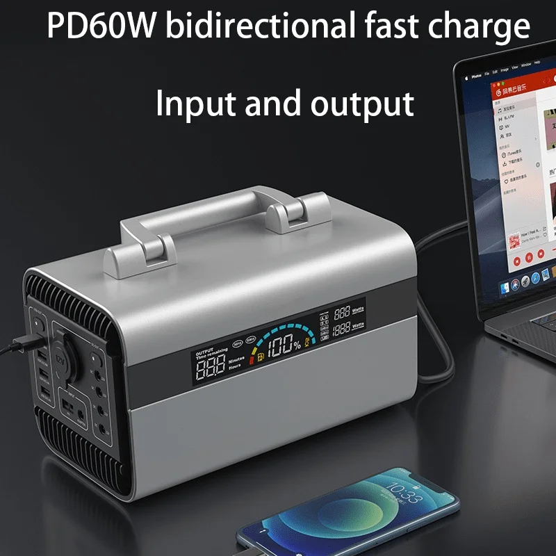 Factory Price High Quality 600w 110v 220v 240v Backup Power Station Energy Storage Lithium Ion Battery Portable Power Supply