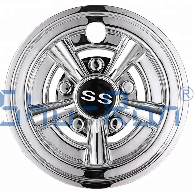 Golf Cart SS 8 Inch Wheel Covers Hub Caps set of 4 for Universal Golf Carts Accessory Wheel  Covers