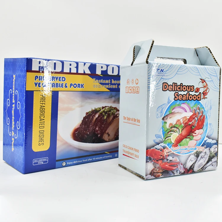 Insulated Food Packaging Boxes Paper for Frozen Food Products Design Wholesale Price Frozen Frozen Products Custom Rigid Boxes
