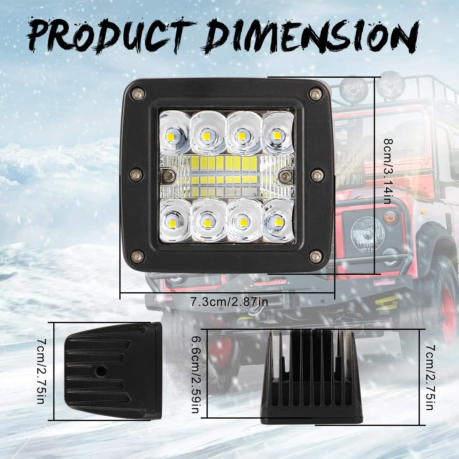 Tripcraft 48W 4.6-inch embedded LED pod fog lights for SUV 4WD trucks