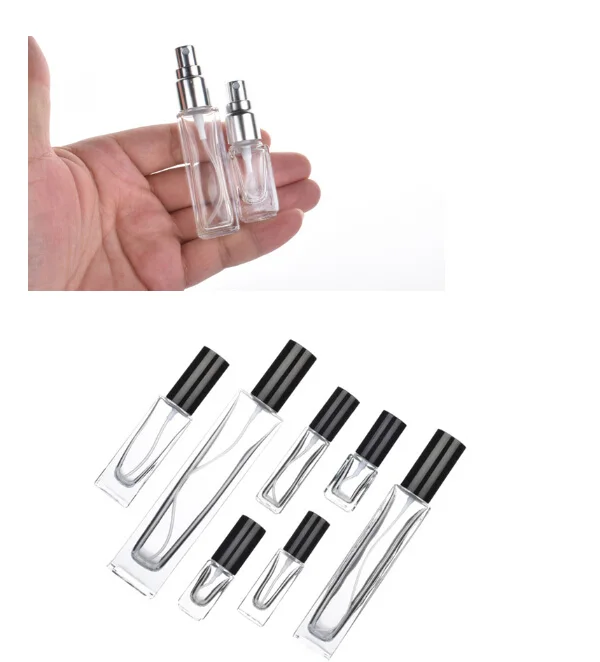 Мини 5 мл карманный прозрачный стеклянный флакон для парфюма с распылителем