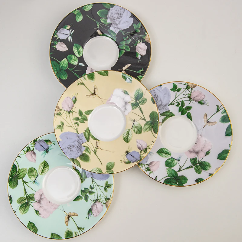 Rosie Lee Botanic Fine Bone China Large Capacity Afternoon Tea Cup And Saucer