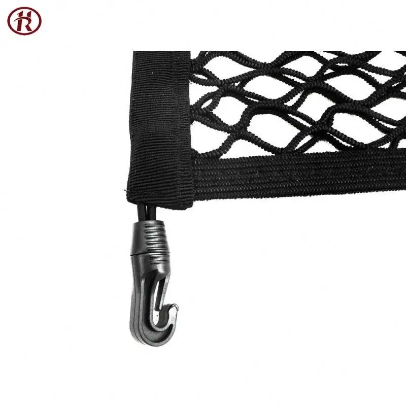 Heavy duty elastic plastic rubber mesh bag trellis cargo netting with hooks
