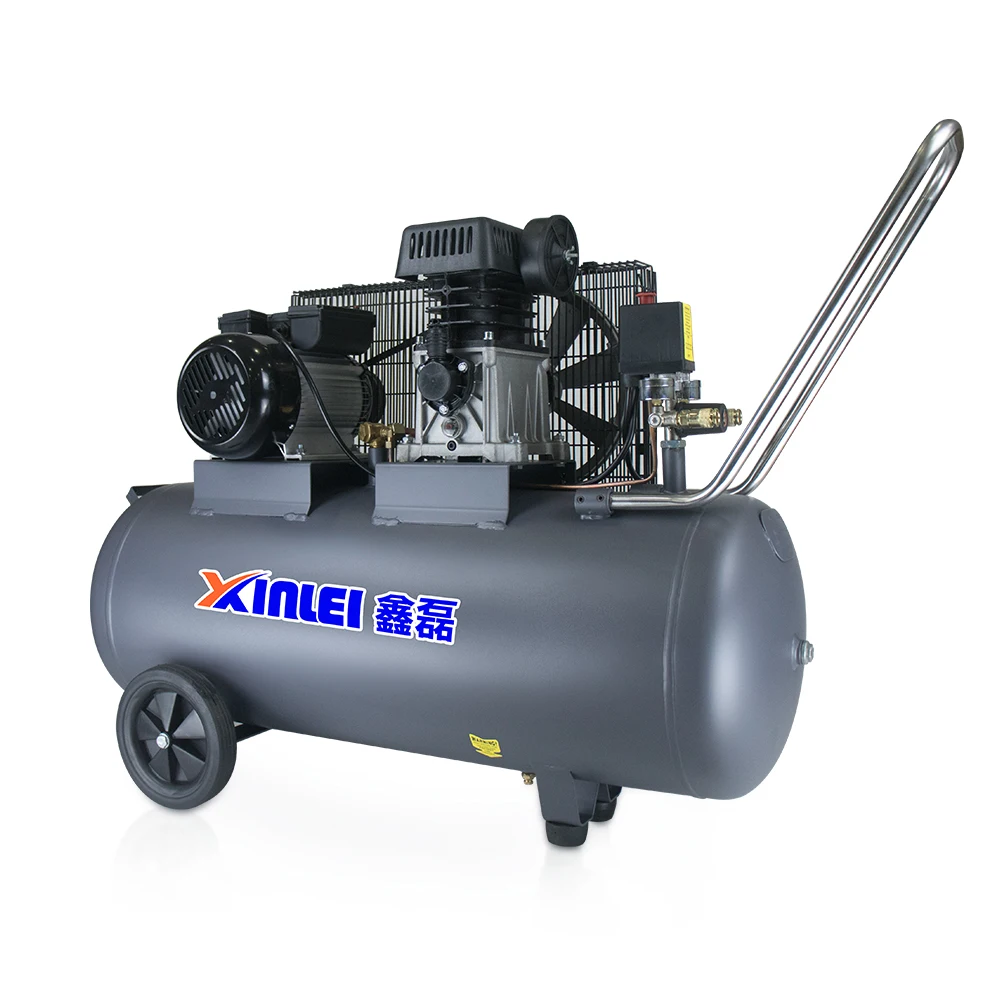 ZA55-100L  2KW  industrial belt drive piston  air compressor 100L tank