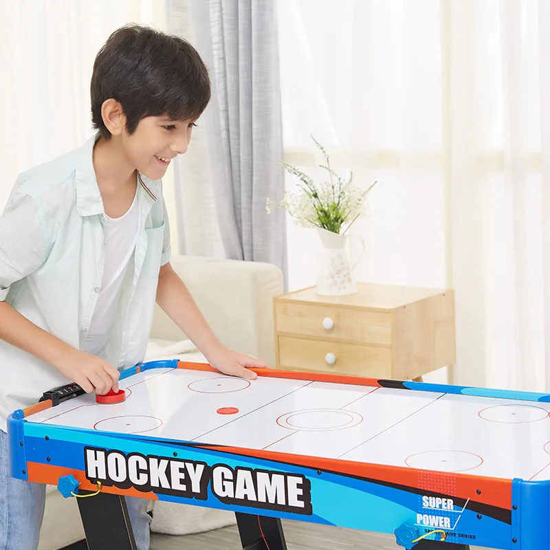 Indoor Sports High Quality Electronic Digital Scoring Air Powered Hockey Table 7ft Ice Hockey Game Tables