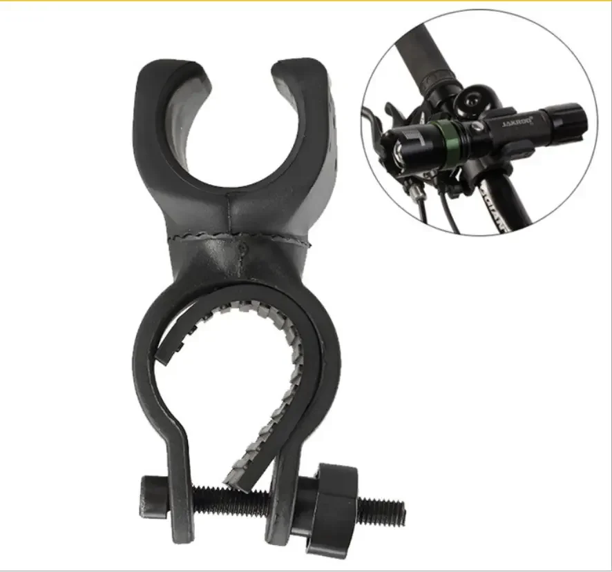360 Swivel Wholesale Cycling Grip Mount Bike Clamp Bicycle Flashlight LED Torch Light Plastic Holder Clip