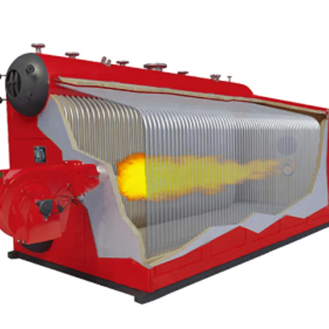 SZS series diesel(gas) fuel double barrel vertical type hot water boiler