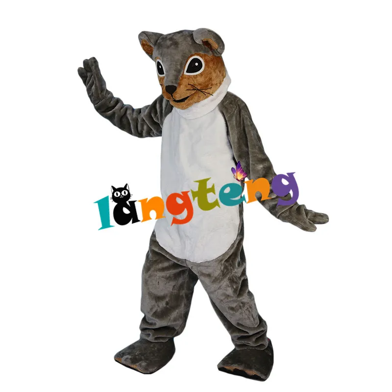 896 Cartoon Halloween Cosplay Party Christmas  Carnival Apparel Grey Squirrel Mascot Costumes