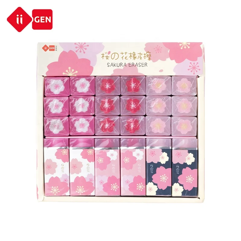 IIGEN Kawaii Cherry Erasers Colored Correction Tool Pink Rubber Erasers  for School Supplies  Pencil Eraser