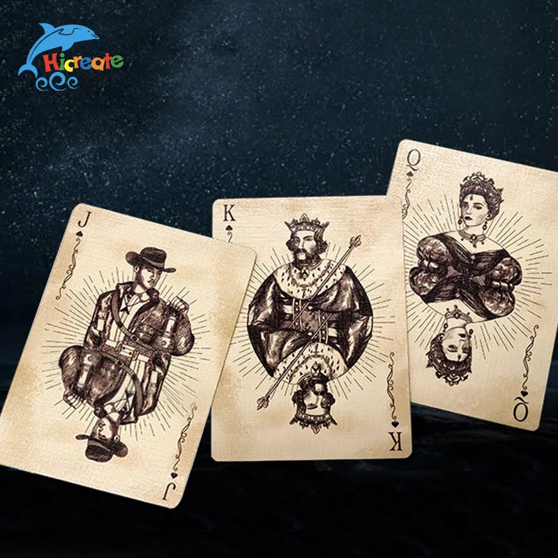 Black Both Sides Custom Printed Card Game Paper Playing Cards Poker