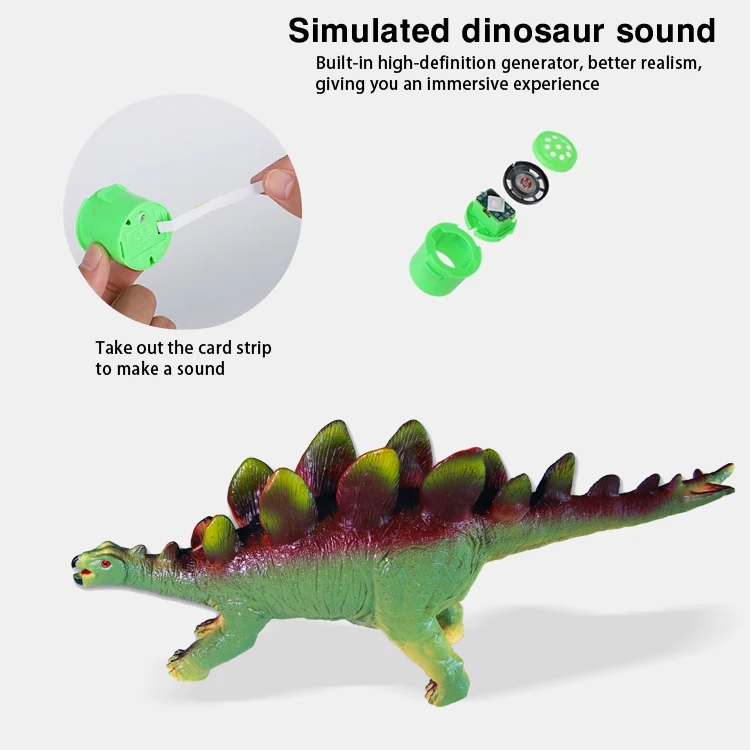Wholesale Jurassic dinosaur model soft rubber simulated dinosaur toy with IC