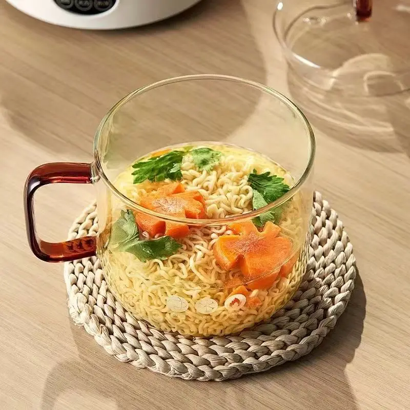 Glass 1700 ml Clear Pot Soup with Handle Borosilicate Glass  Cooking Stew Pot Microwave Stove Dishwasher Safe,Glass Pot Soup