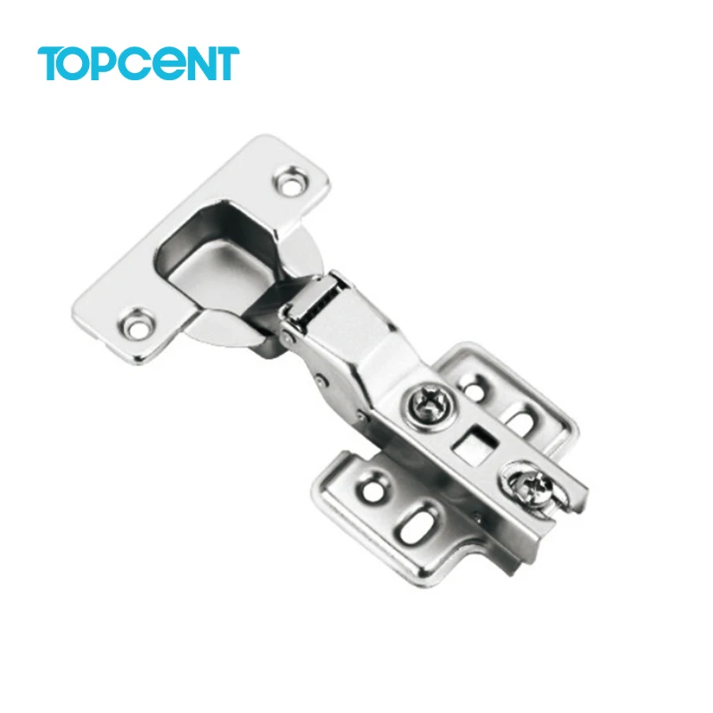 Topcent Factories Hydraulic Soft Closing Hinge Fixed Mounting Buffering Half Overlay Custom Cabinet Door Hinge For Kitchen Furni