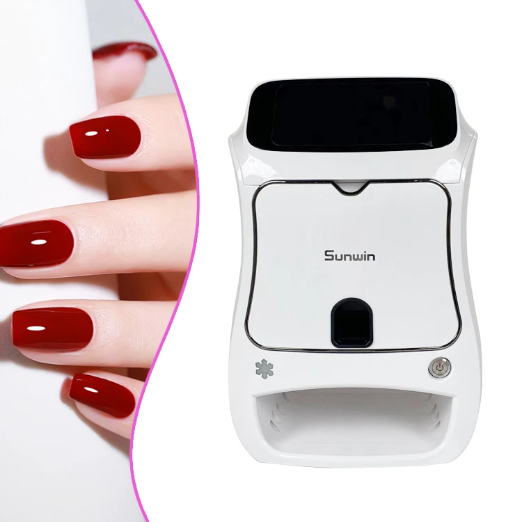 2024 Digital Intelligent Electric Auto Professional Cheap 3d Art Printer 1200 DPI 10s Quick Printing Nails Polish