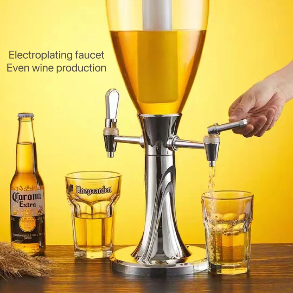 Small tabletop Draft Beer Cooler Water Dispenser with two Beer taps Fruit juice cooler machine Beer  Dispenser Tower Custom logo