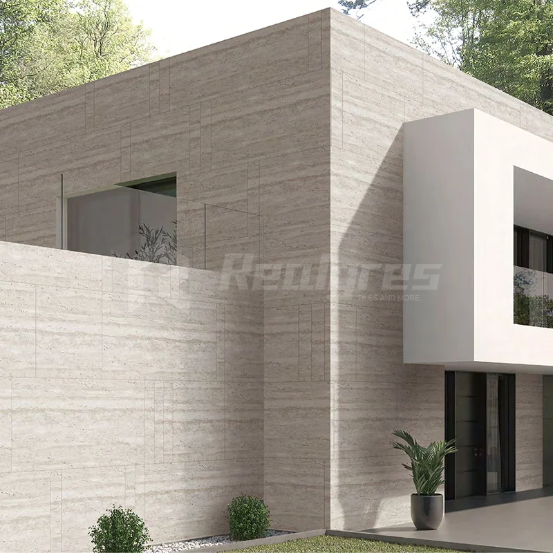 Realgres Interior Glazed Travertine Wall Tile Sintered Stone For Apartment Or Hotel Kitchen Countertop